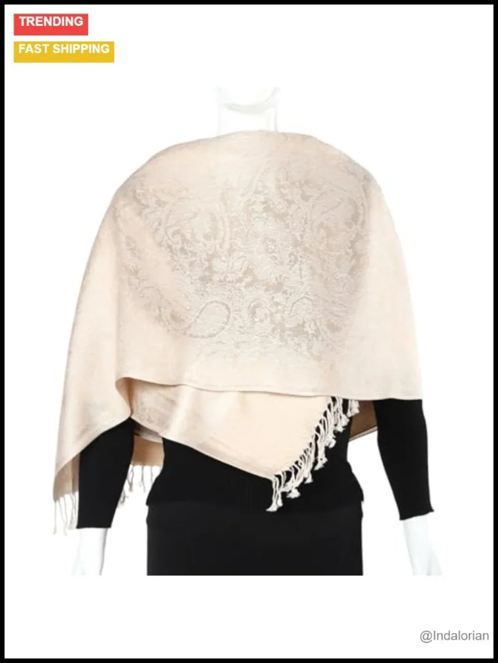 Soft Silky Reversible Pashmina Feel Shawl Wrap Scarf